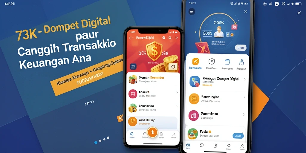 Antarmuka 73K menampilkan kemudahan penggunaan Dompet Digital.