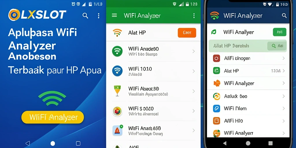 Antarmuka OLXSLOT yang menampilkan analisis jaringan WiFi secara real-time.