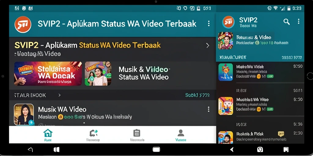 Tampilan antarmuka SVIP2 untuk Status WA Video yang menawan.