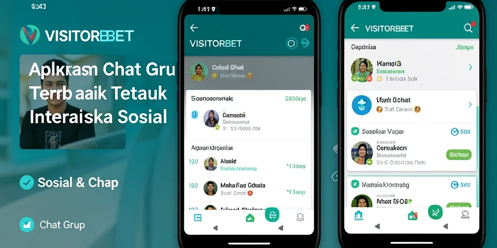 Tampilan utama antarmuka Chat Grup VISITORBET yang menarik.