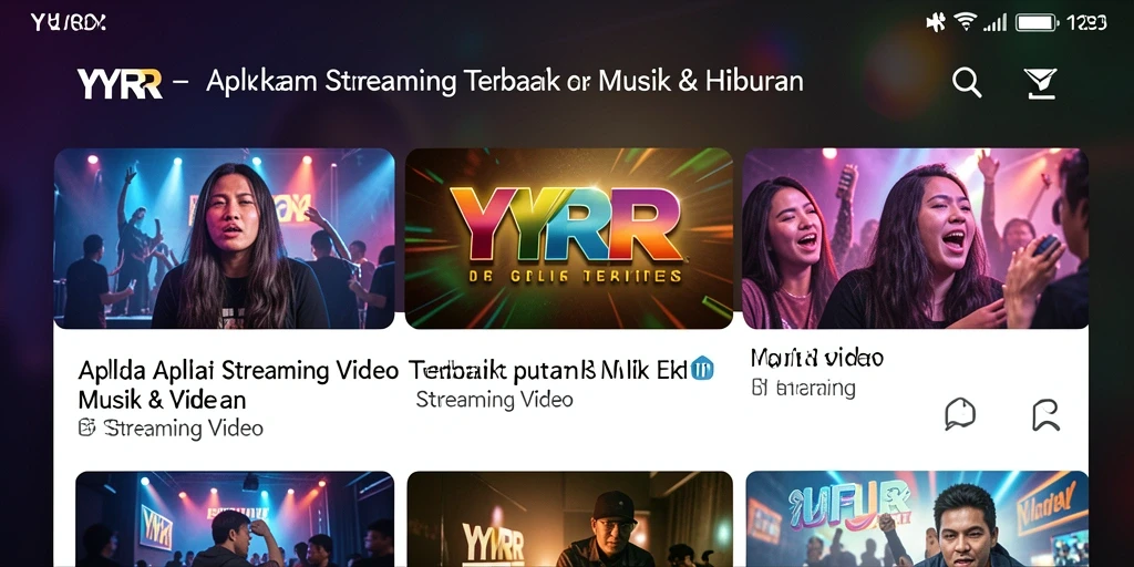 Tampilan antarmuka aplikasi YYRR yang sederhana dan menarik.
